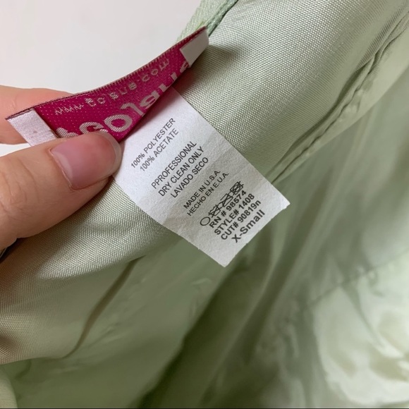 NWT Y2K Go Jane green strapless formal dress size xs - Picture 3 of 5